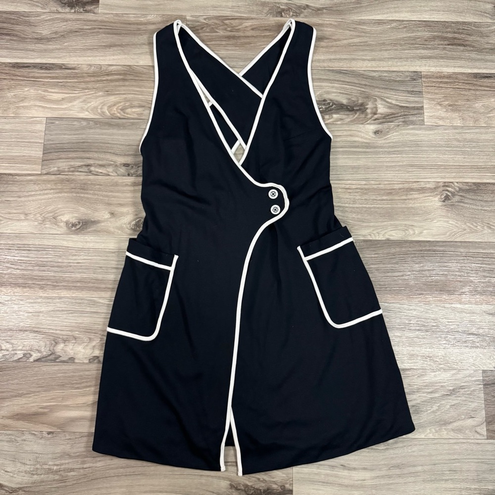 Anthropologie Maeve Retro Pinafore Wrap Dress Size Medium